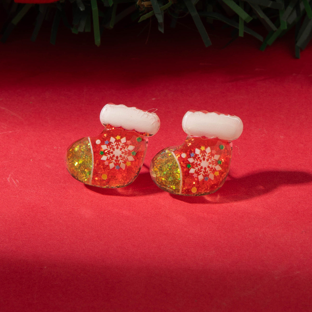 Wholesale Christmas Resin Christmas Tree Snowman  Earrings